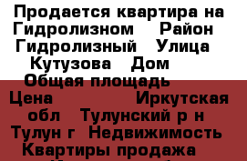 Продается квартира на Гидролизном. › Район ­ Гидролизный › Улица ­ Кутузова › Дом ­ 3 › Общая площадь ­ 54 › Цена ­ 830 000 - Иркутская обл., Тулунский р-н, Тулун г. Недвижимость » Квартиры продажа   . Иркутская обл.